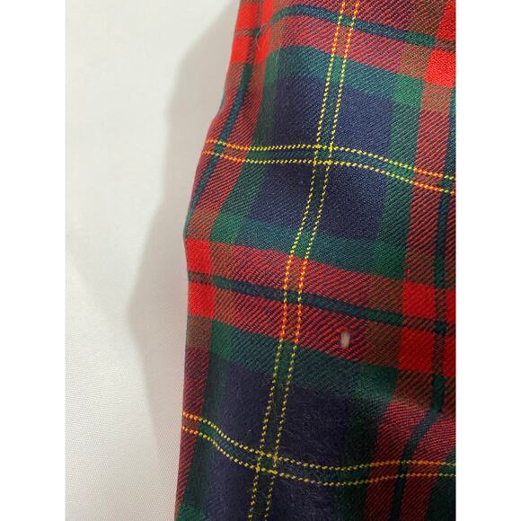Vintage Lord & Taylor Wool Plaid Pants Size 38 Red Blue GreenTartan Style - Picture 6 of 8